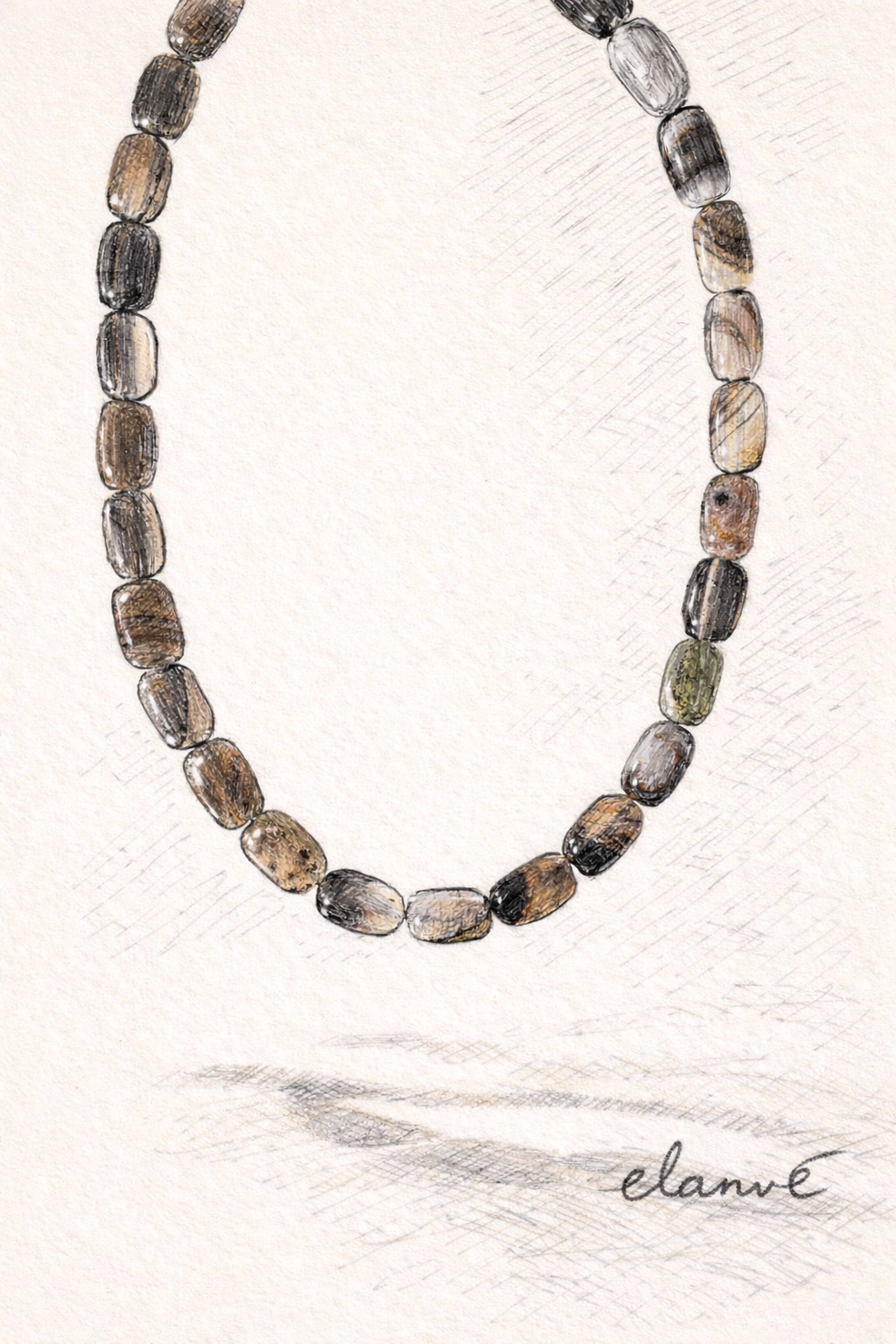 Choker din argint 925 cu agate | Riviera