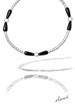 Choker din argint 925 cu sidef si onix | Contraste