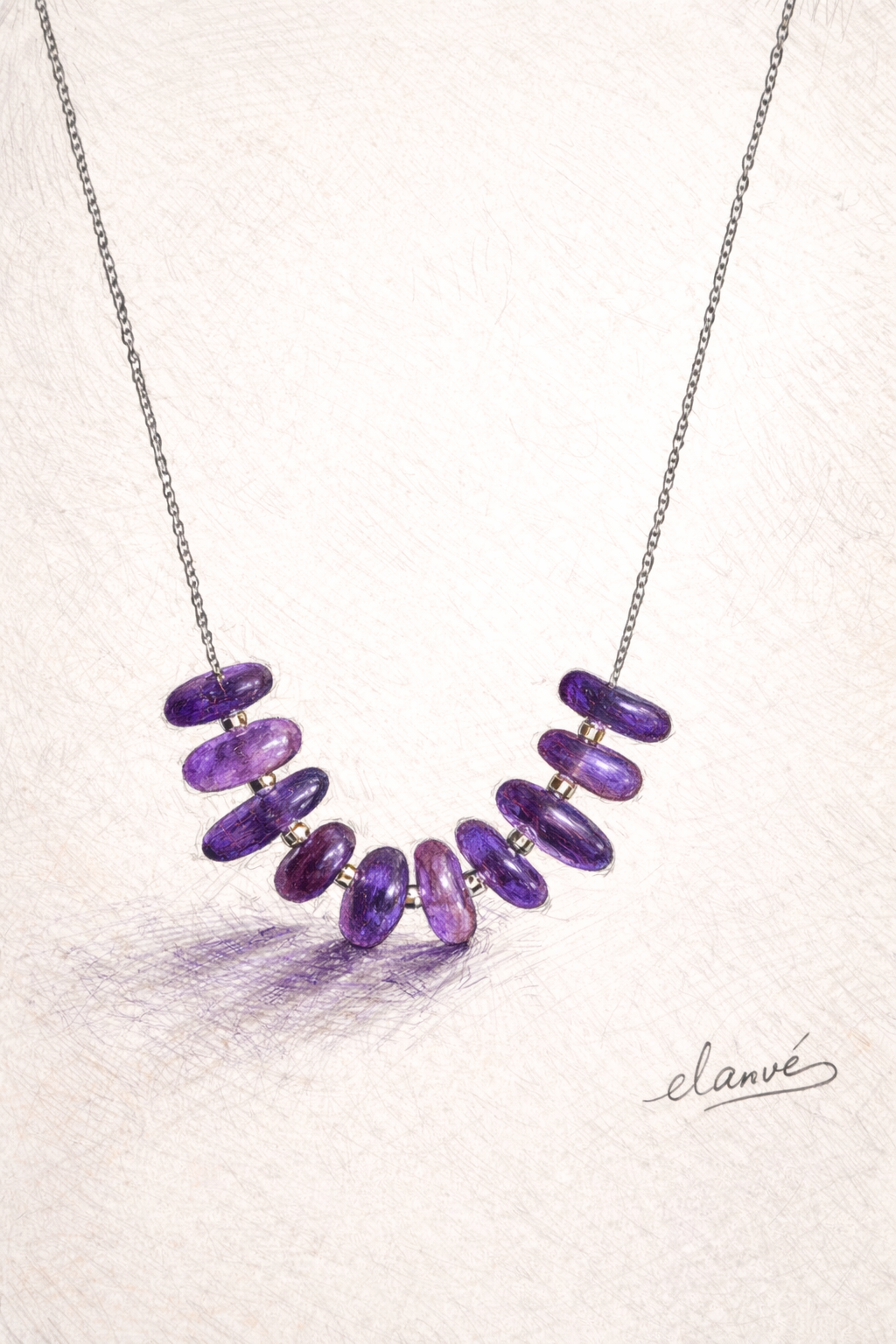 Colier din argint 925 cu ametist | Amethysta