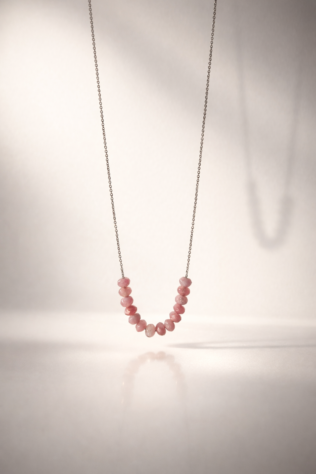 Colier din argint 925 cu jad roz | Rosarum Linea